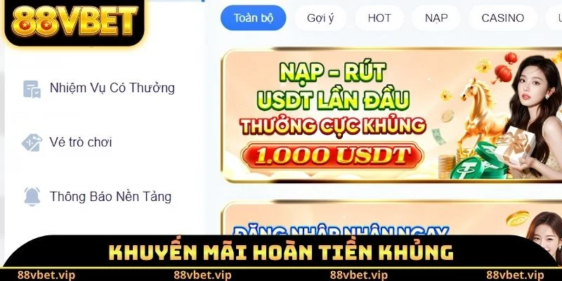 Khuyến mãi hoàn tiền khủng